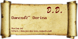 Dancsó Dorina névjegykártya