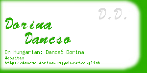 dorina dancso business card